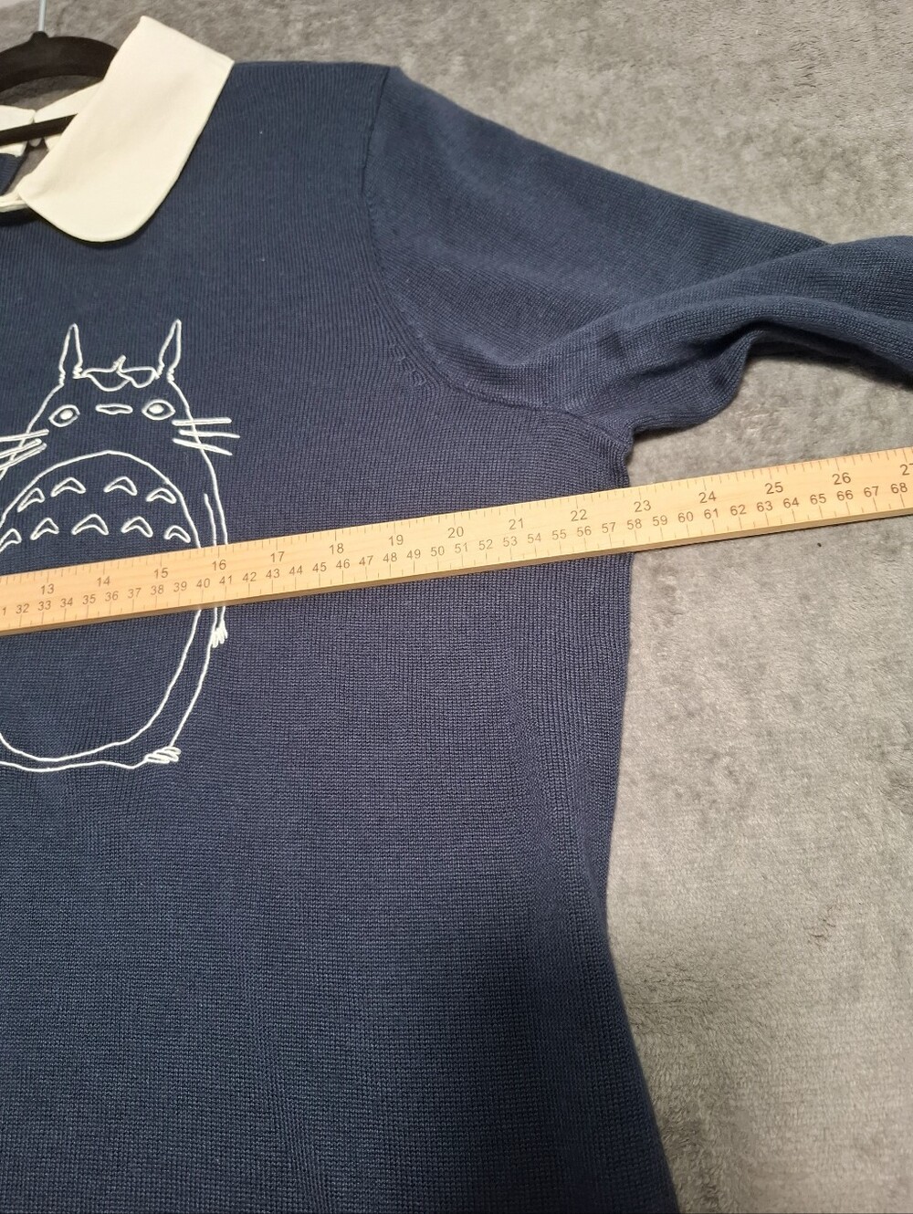 Her Universe My Neirghbor Totoro Navy Crewneck Sweater Peter Pan Collar Sz 1X - Picture 14 of 16